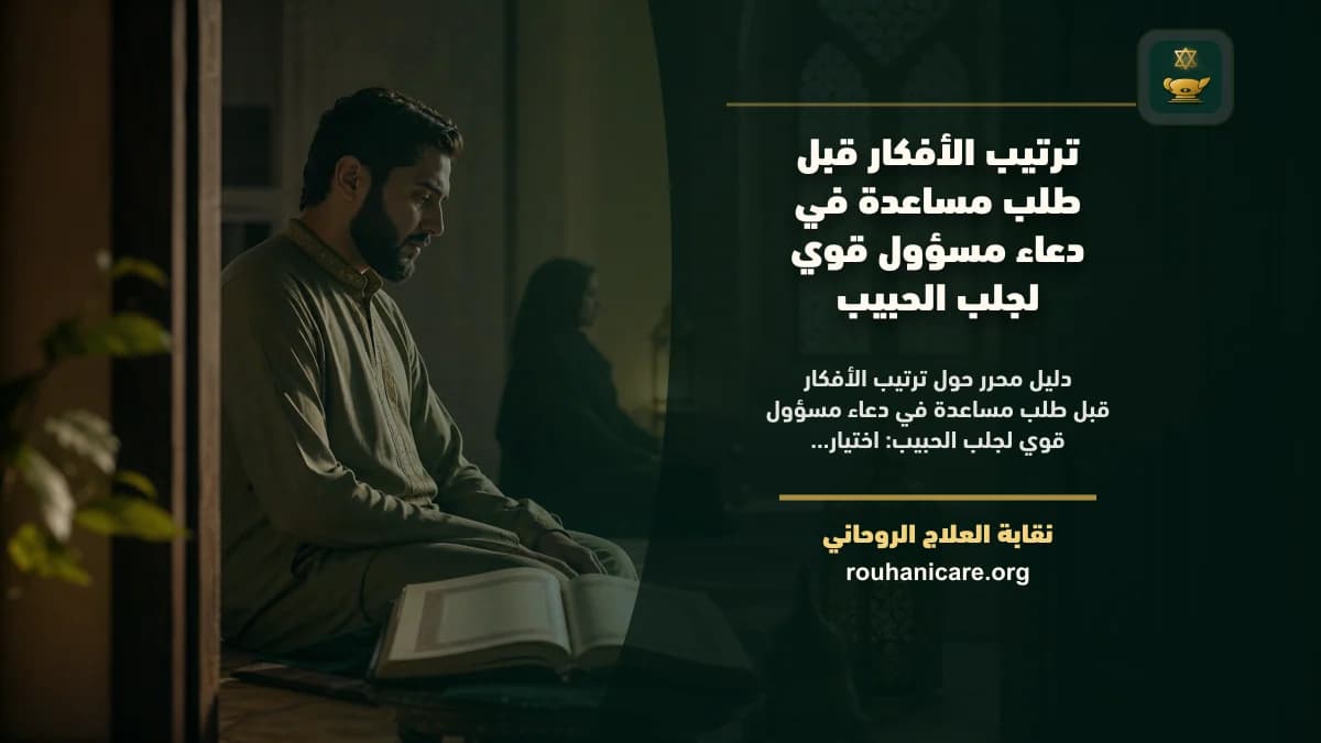 ترتيب الأفكار قبل طلب مساعدة في دعاء مسؤول قوي لجلب الحبيب