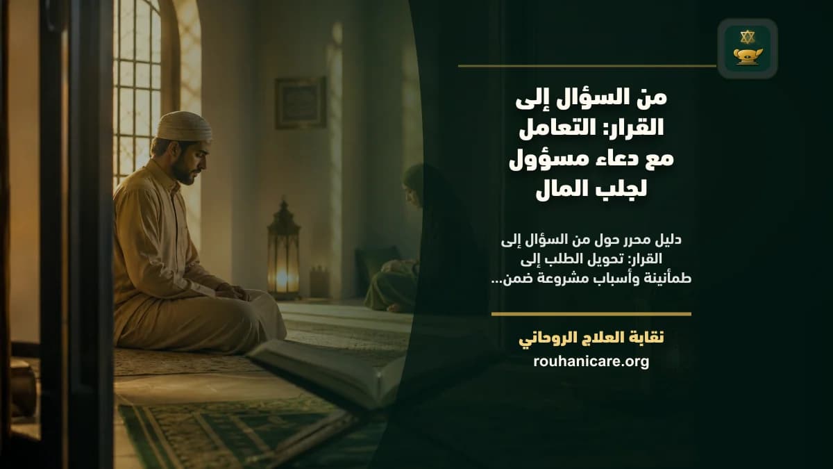 من السؤال إلى القرار: التعامل مع دعاء مسؤول لجلب المال
