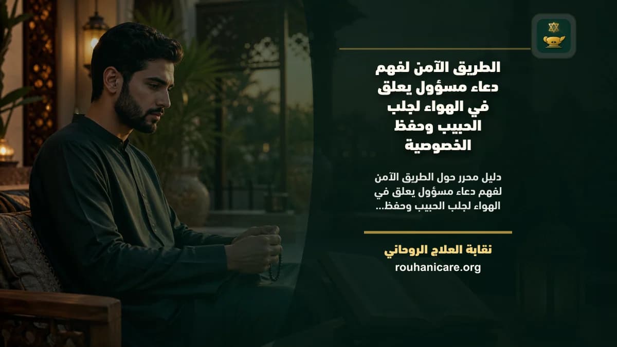 الطريق الآمن لفهم دعاء مسؤول يعلق في الهواء لجلب الحبيب وحفظ الخصوصية