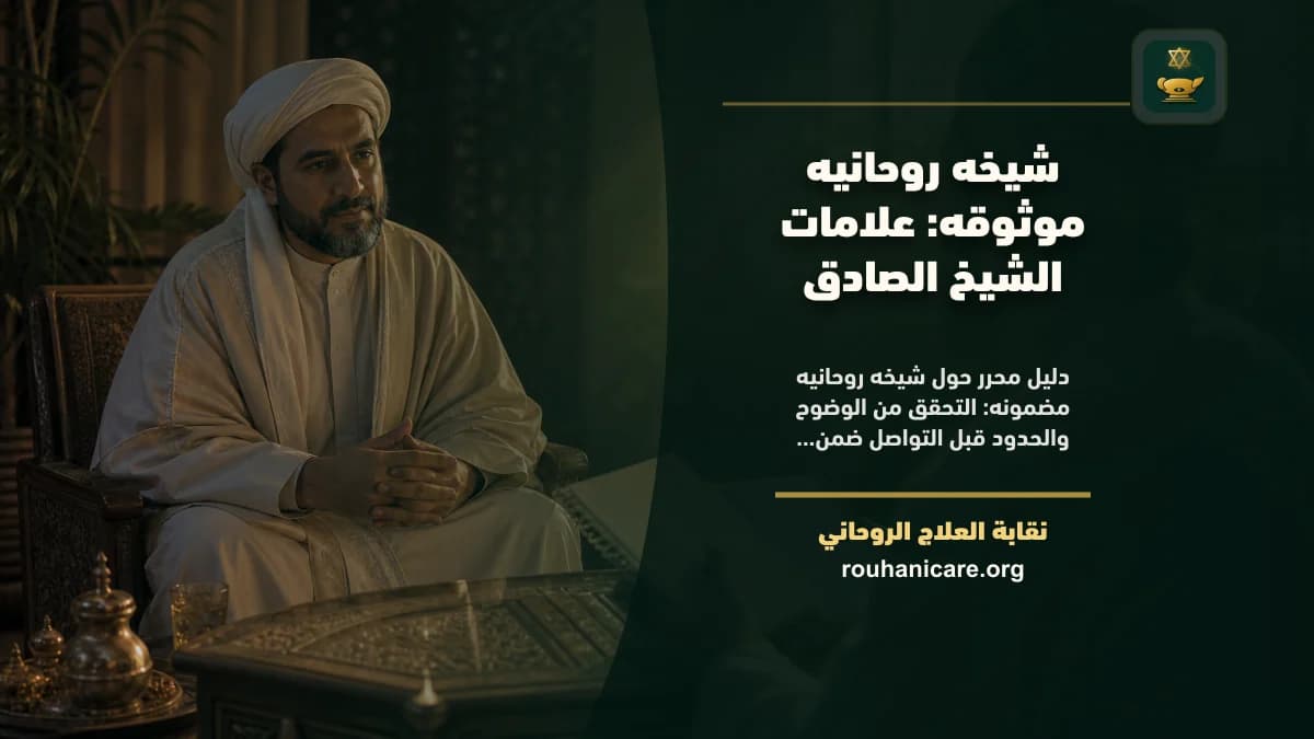 شيخه روحانيه مضمونه: علامات الشيخ الصادق
