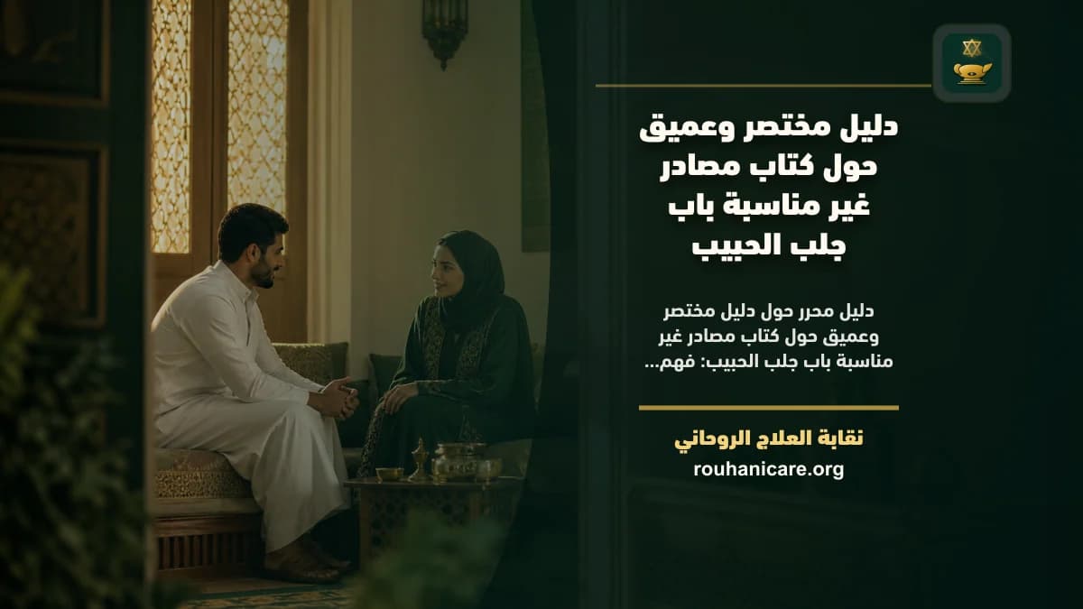 دليل مختصر وعميق حول كتاب مصادر غير مناسبة باب جلب الحبيب