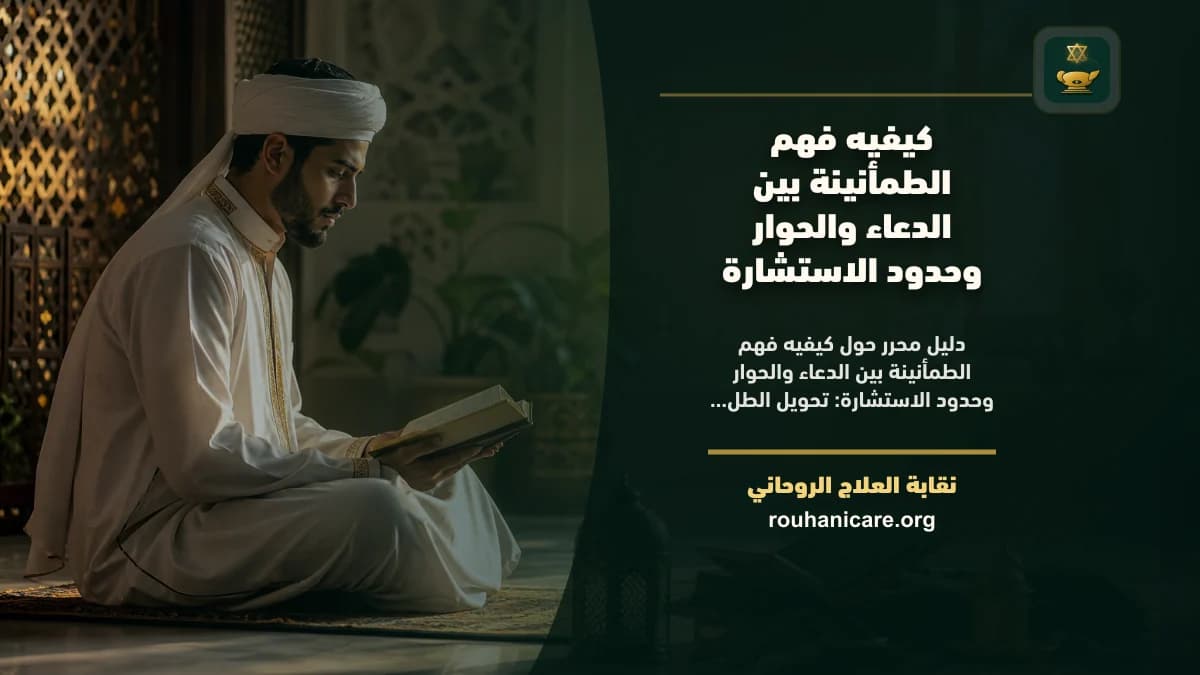كيفيه فهم الطمأنينة بين الدعاء والحوار وحدود الاستشارة