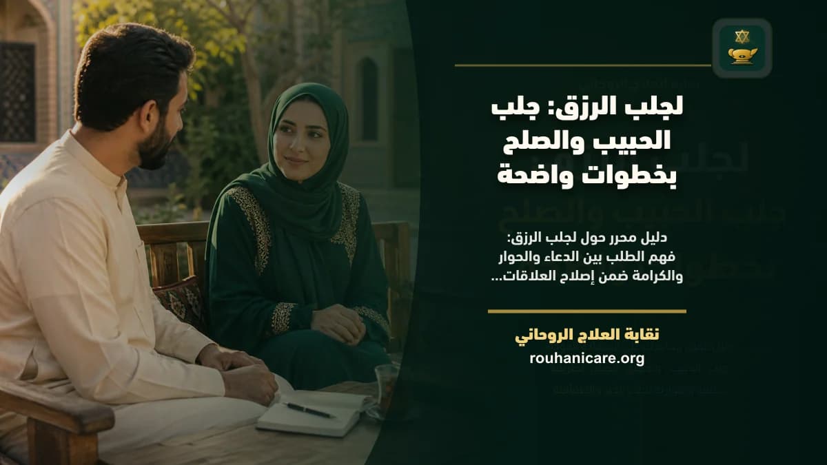 لجلب الرزق: جلب الحبيب والصلح بخطوات واضحة