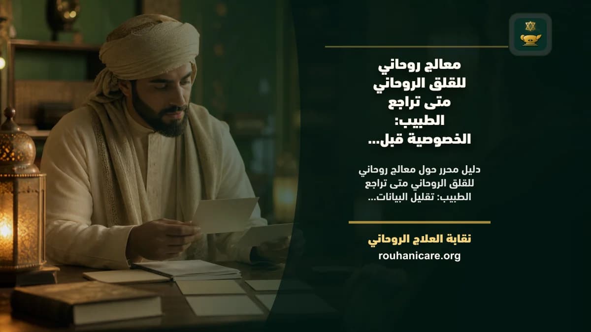 معالج روحاني للقلق الروحاني متى تراجع الطبيب: الخصوصية قبل مشاركة الصور والأسماء