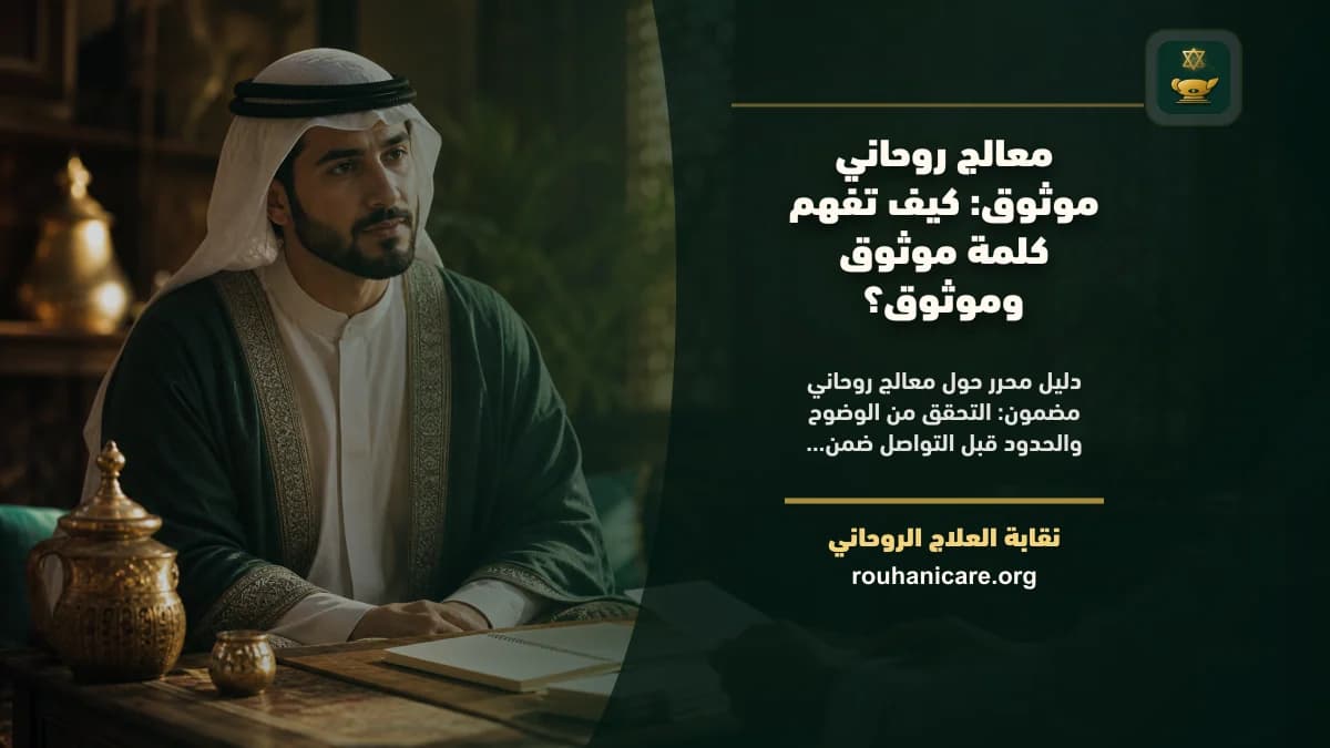 معالج روحاني مضمون: كيف تفهم كلمة مضمون وموثوق؟