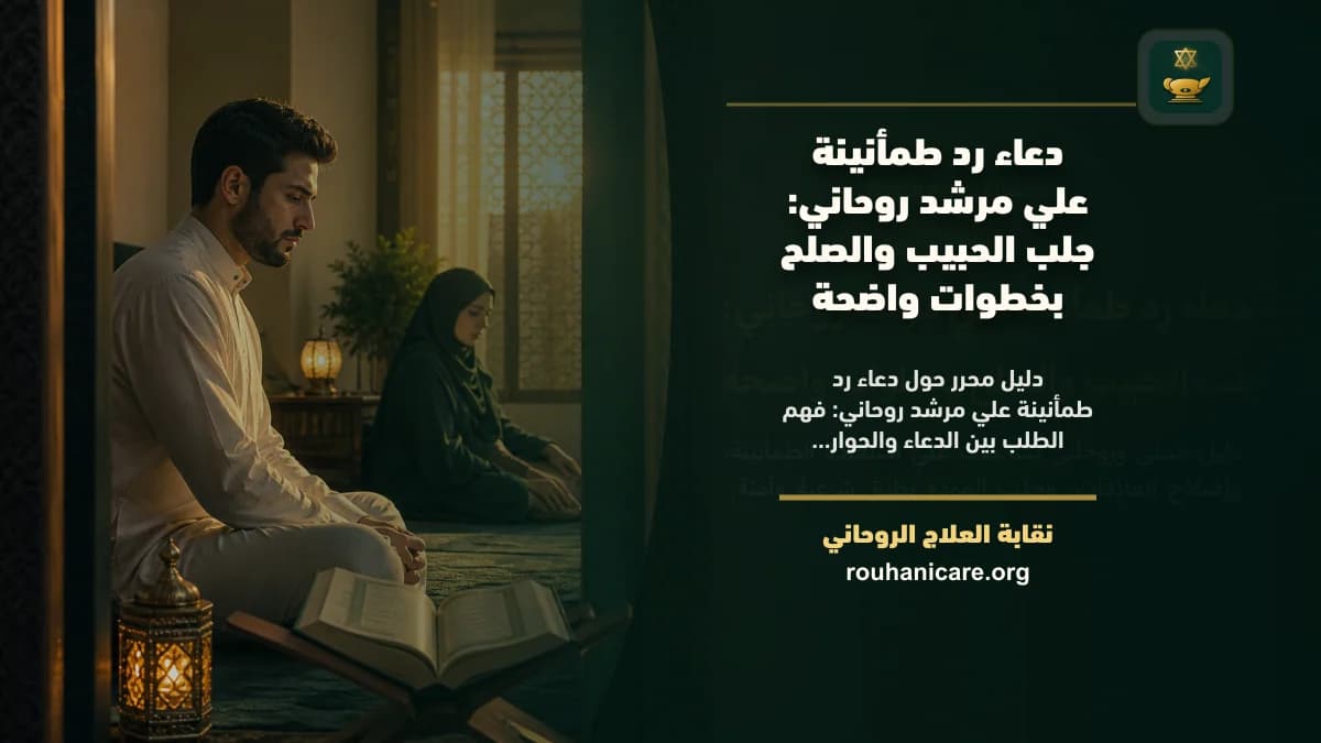 دعاء رد طمأنينة علي مرشد روحاني: جلب الحبيب والصلح بخطوات واضحة