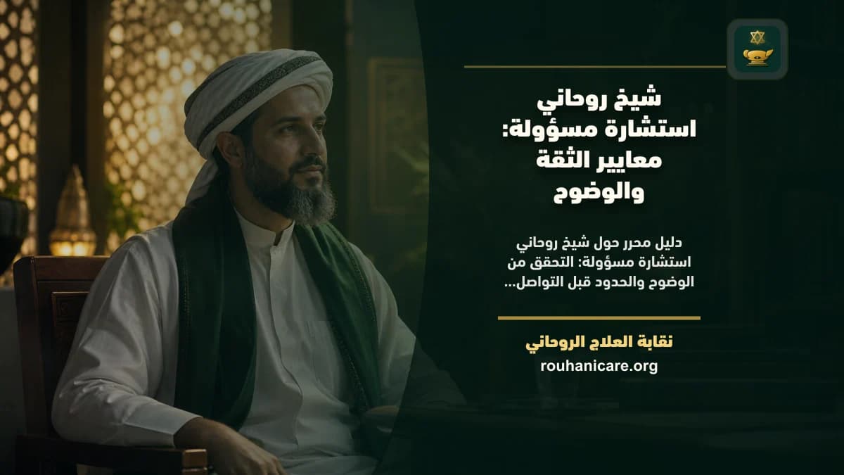 شيخ روحاني استشارة مسؤولة: معايير الثقة والوضوح