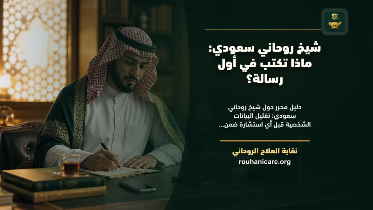 شيخ روحاني سعودي: ماذا تكتب في أول رسالة؟