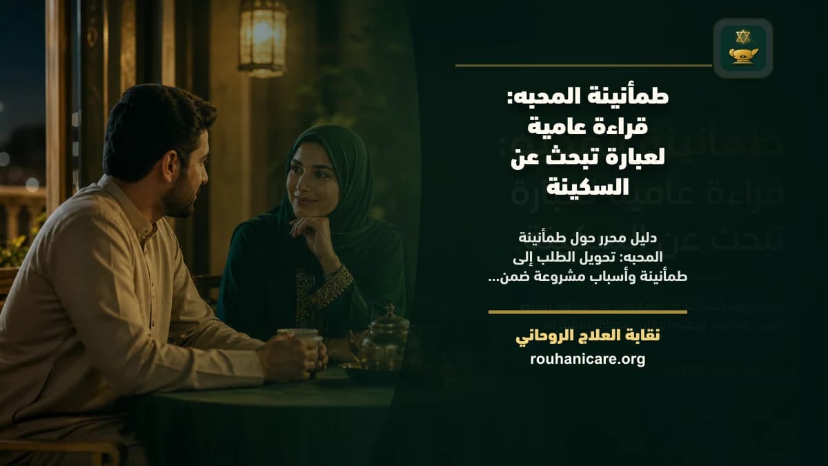 طمأنينة المحبه: قراءة عامية لعبارة تبحث عن السكينة